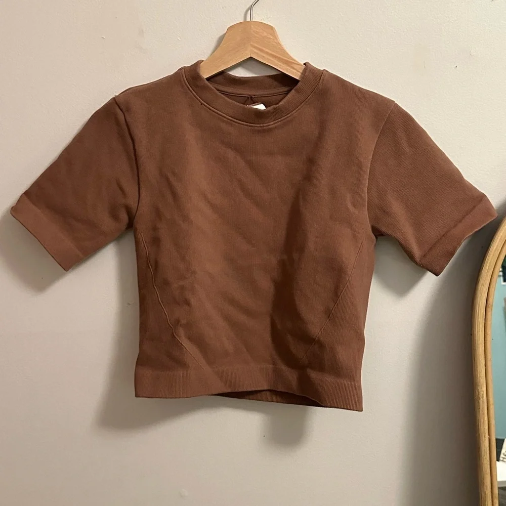 Cropped Stretchy Everlane T-shirt Size M - Picture 1 of 4